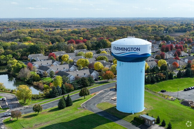 Farmington's water tower is near the town's highest point of elevation.