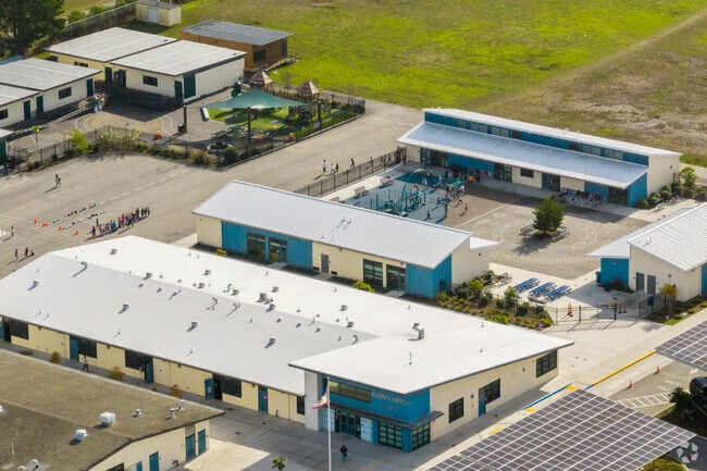 The younger children get their own play area at Alvin S. Hatch Elementary School