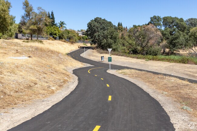 The False Ravine Trail used by walkers and bikers in Stoneridge