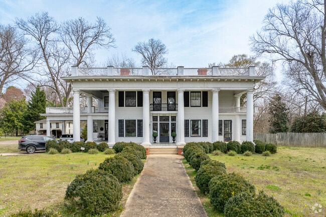 Beautiful Greek inspired architecture can be found in the historic district downtown Oxford.