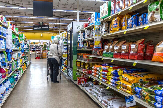 Shopping in Daniel's Market in Bonsall.