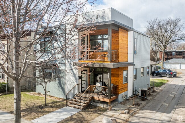 Renovated homes are seen in the St. Anthony West neighborhood.