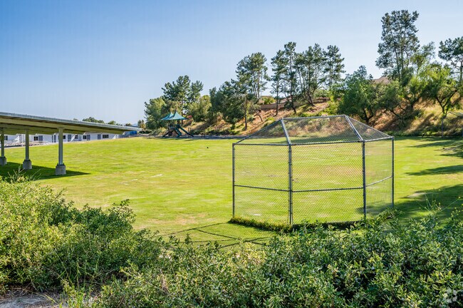 Lake Forest Elementary School has open fields for sports and recreation.