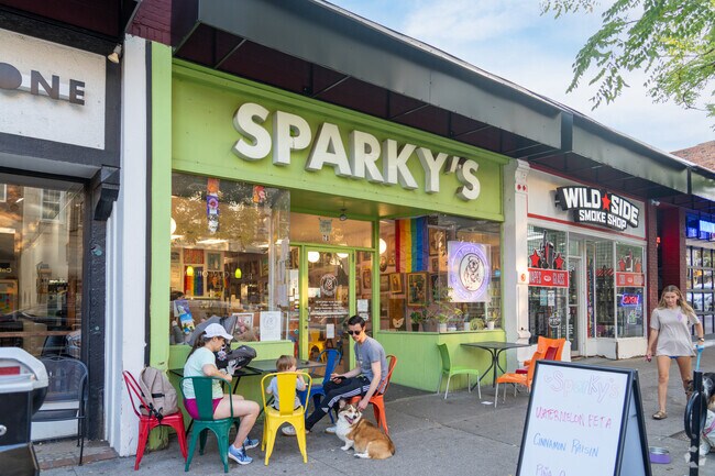 Local favorite Sparky's near Shepard Boulevard serves home made ice cream.