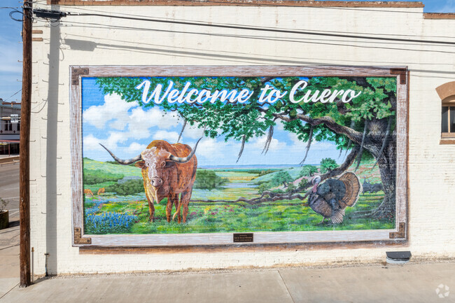 Artwalk Alley in Cuero showcases vibrant murals and local art.