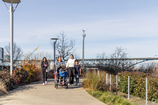 South Waterfront Greenway is a great place to enjoy a sunny afternoon with the entire family.