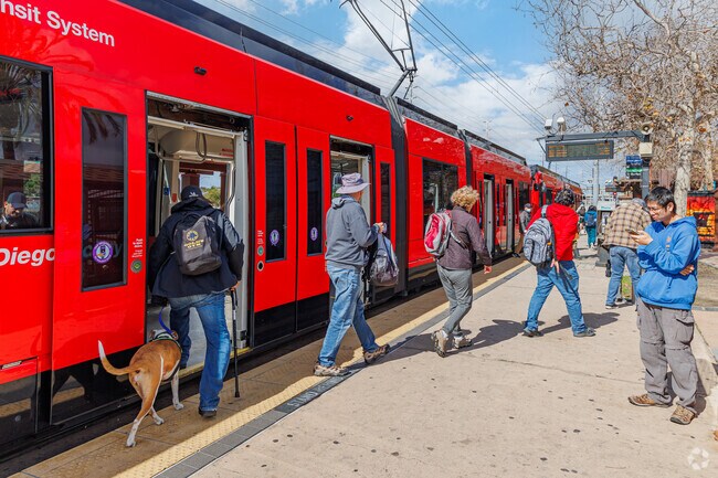 Hop on the trolley at the MTS Transit Center near Midway for easy San Diego travel.