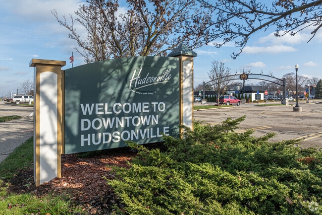 Hudsonville has a small, walkable downtown area.