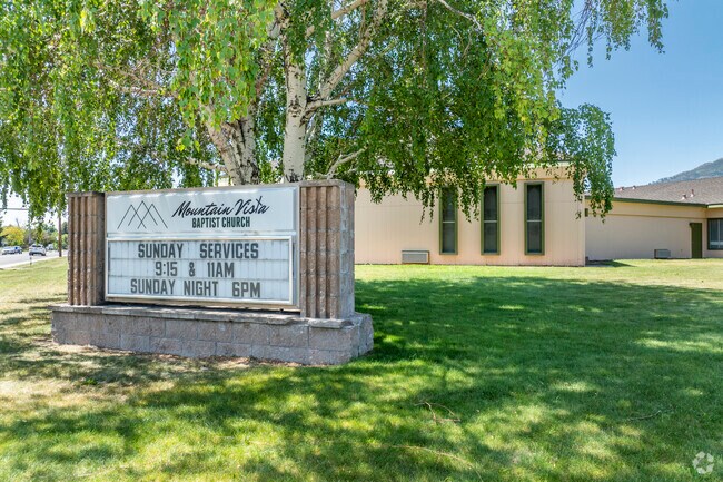 The message board at Mountain Vista Baptist Church.