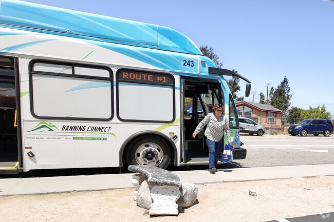 Cabazon residents can catch the bus on certain roads through out the community.