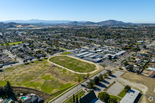 Colton Middle School offers a sprawling campus when viewed from above.