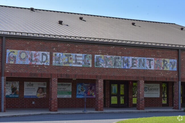 Main Entrance to Gold Hill Elementary School in Outlying York County, Tega Cay SC