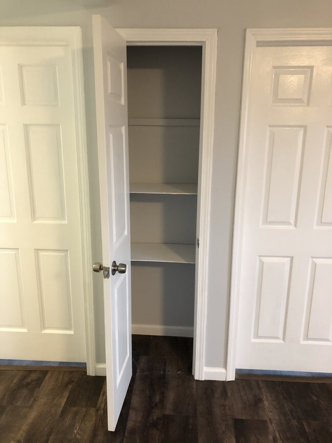 Linen closet between bedrooms