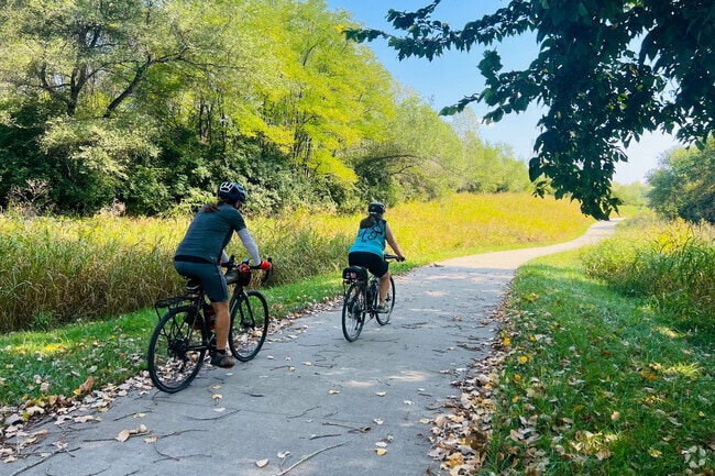 Blue Banks Park trails in Eastwood Hills West are popular for morning rides.