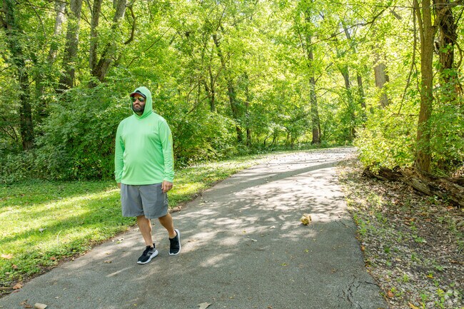 Greendell park has a long walking trail that residents love to use in the evenings.