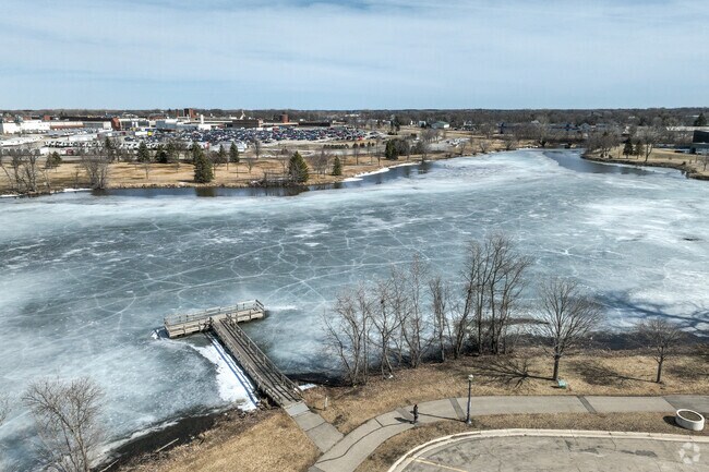 Horace Austin Park features a lake, walking path, playground and gazebo, all located just outside downtown Austin.