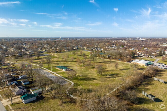 Aerial view of Tom Watkins Park