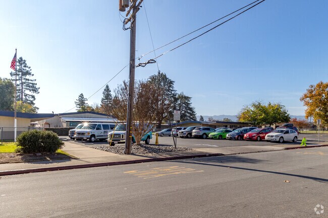 A view of the Primary Plus Elementary School from the street.