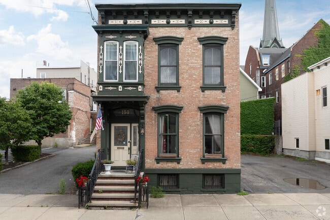 Italianate row homes and Tudor touches add character to Downtown Schenectady.