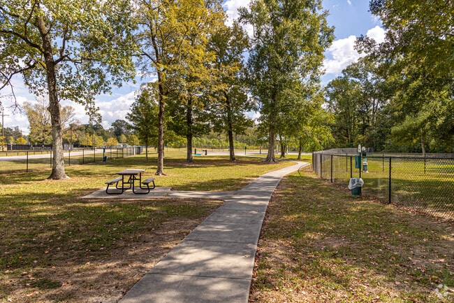 The local dog park gives pets space to run and play off-leash.