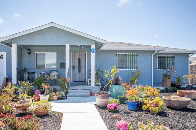 Walk through the Iron Triangle and you will see many of the homes are newer stucco homes.