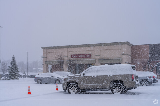 Dishman Hills High School has a small parking lot in front of the school for its students.