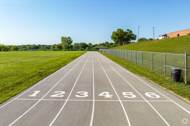 Ample outdoor play space awaits students of Millard North Middle School.
