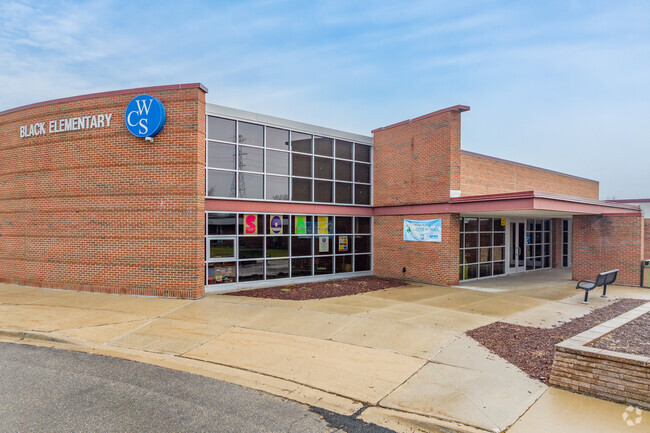 The main entrance at Black Elementary School.