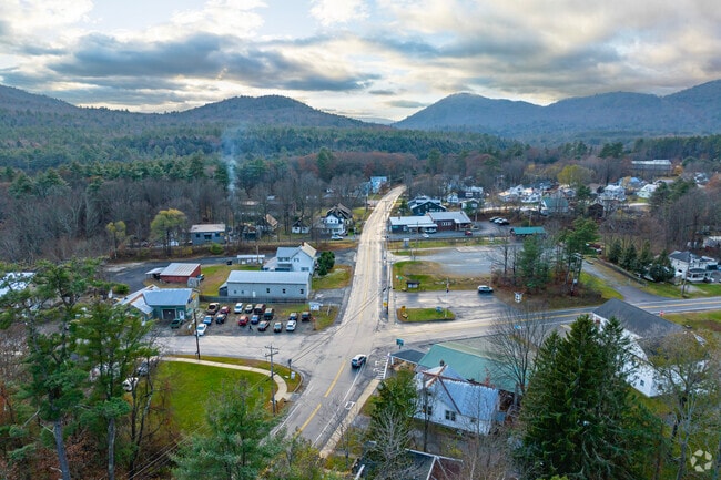 Hadley's historic downtown is tucked cozily between Lake Luzerne and Hadley Mountain.