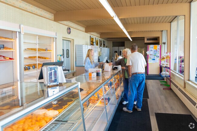 Pastries are displayed at Heyerly’s Bakery in Ossian.