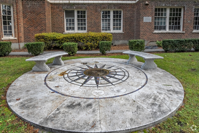 Villa Academy has seating areas through out campus.