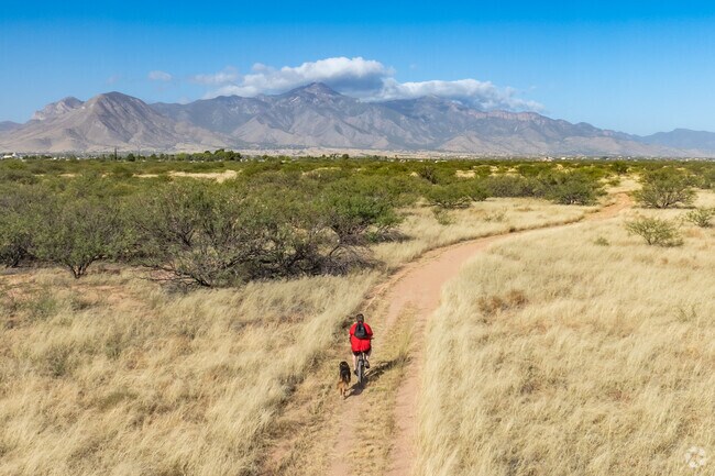 The Palominas Multi-Use Trail is great for outdoor recreation and has views of the mountains.