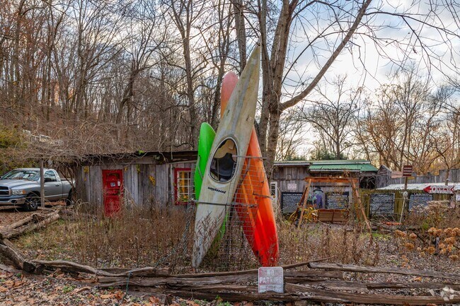 Locals enjoy the Red River Canoe rental spot a few minutes West of the main strip in Adams.