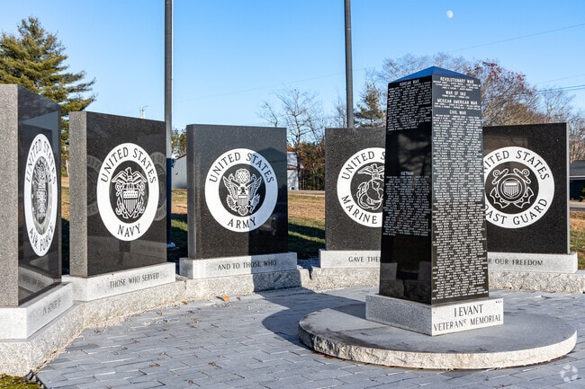 Levant Veterans Memorial honors service members from the Army, Navy, Marines and Coast Guard.