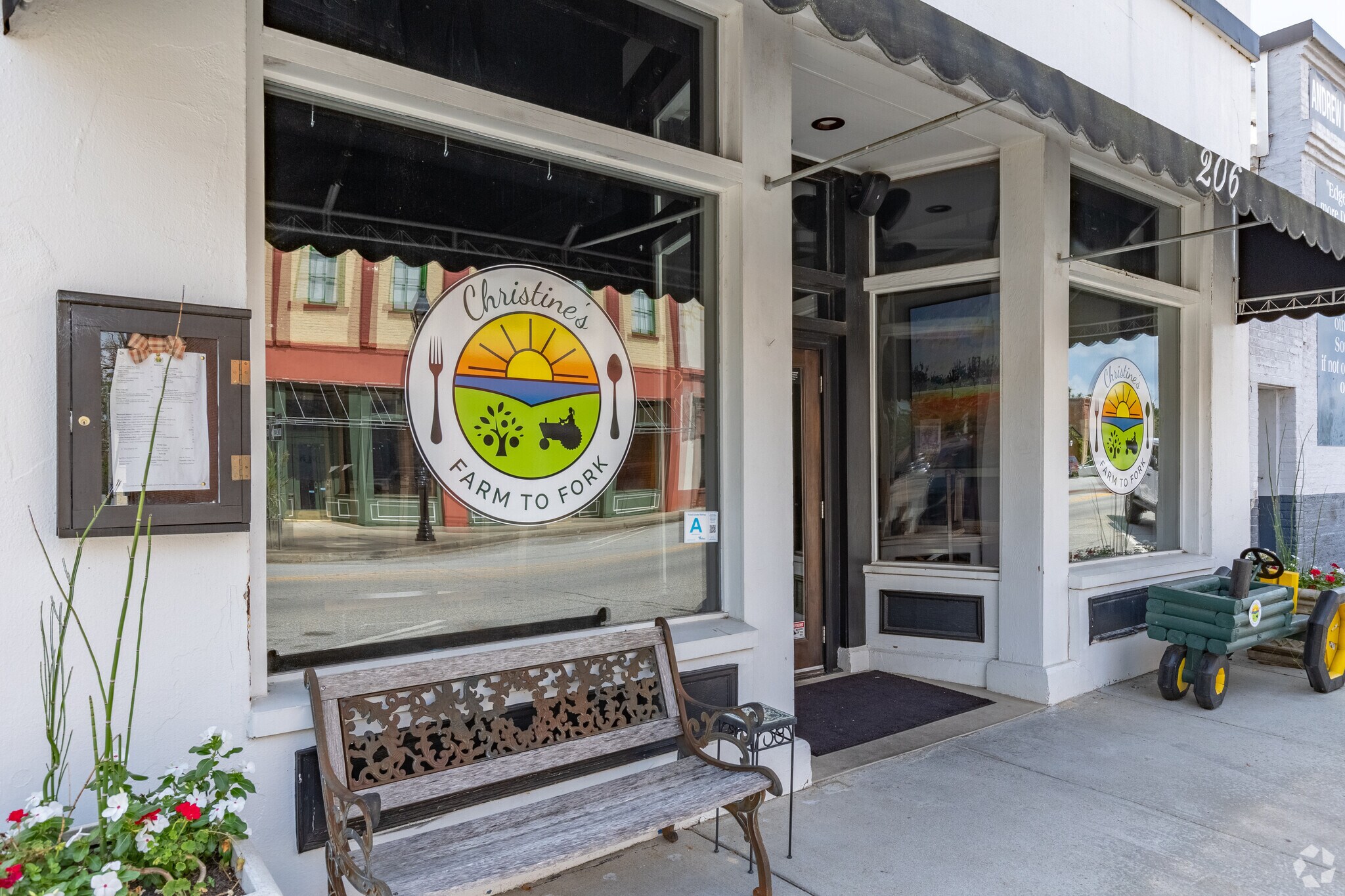 Christine's Farm to Fork offers seasonal farm-to-table cuisine in downtown Edgefield.