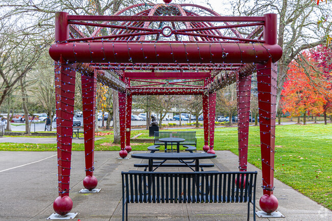 Mercerdale Park is in the heart of Mercer Island with lots of open space to enjoy.