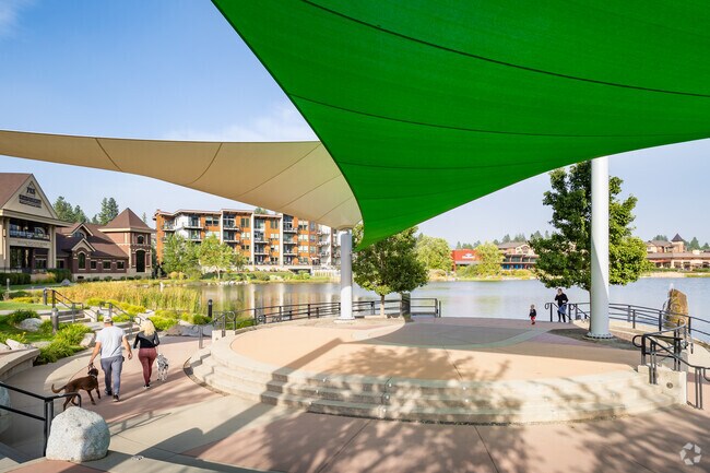 Residents can enjoy live music from the Riverstone Park amphitheater every Friday night.