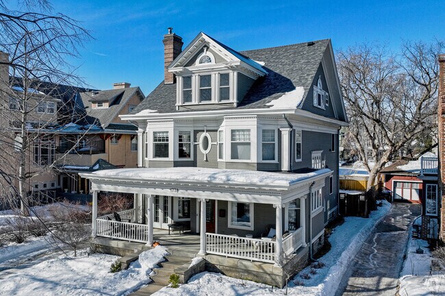 Victorian homes can be found all through this neighborhood.