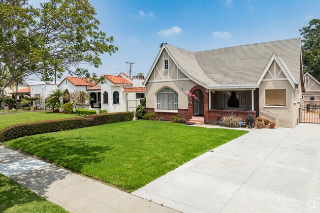 A variety of home styles, including Tudor, line the streets of Downtown El Monte.