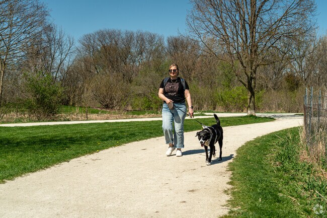 Green Valley Forest Preserve offers a dog park & walking trails near Hawthorne Hill.