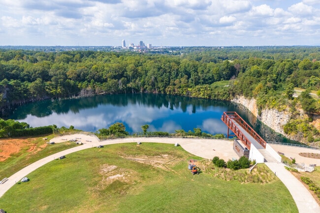 You can see Winston-Salem's skyline from The Quarry at Grant Park in the distance.