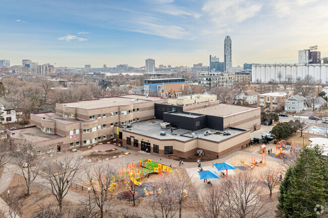 Situated in SE Minneapolis, Marcy collaborates with local artists, enriching students.