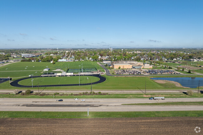 An aerial view of Waupun Area Senior High School.