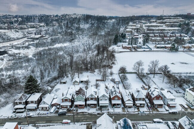 20th century homes stand side-by-side in Duquesne, PA.