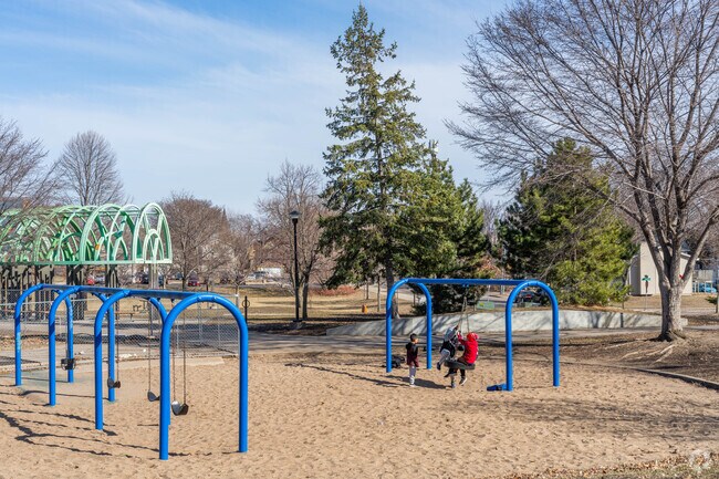 Kids enjoy the playground in Jordan Park.