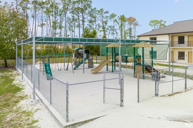 Students at Gospel Baptist Christian School in Bonita Springs has a large playground for recess.