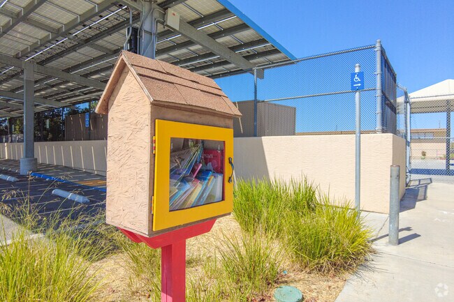library box for students to drop off books.