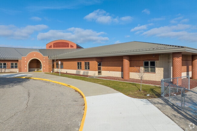 Student drop off at Cheyenne Elementary School.
