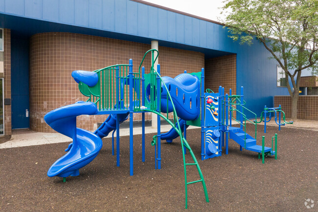 The playground at KIPP Endeavor Academy is popular among its students.