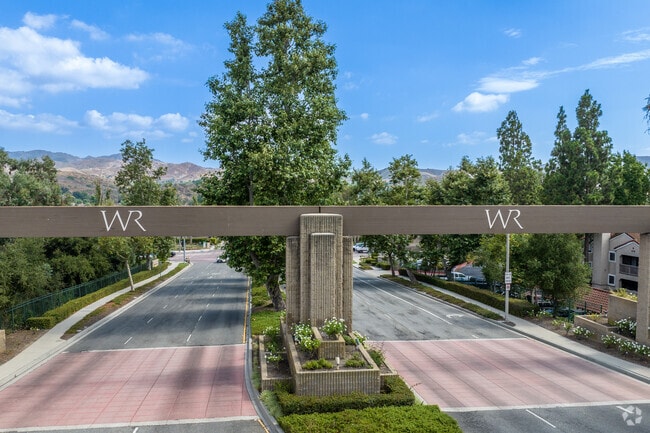 The WR arch welcomes you to the Wood Ranch neighborhood.
